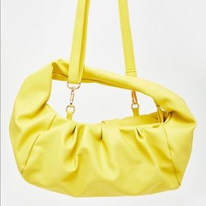 Mama Said yellow ruched shoulder bag